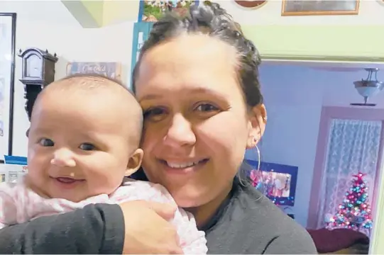  ?? MARY RISLING 2020 ?? Emmilee Risling, seen holding her infant daughter, is one of five Indigenous women to go missing in the last 18 months in a coastal region between San Francisco and Oregon.