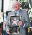  ??  ?? Judge Joseph Wapner was honored in 2009 with a star on the Hollywood Walk of Fame in Los Angeles. Wapner died at home in his sleep Sunday, according to his son, David.