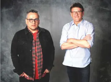  ??  ?? Directors Joe (left) and Anthony Russo pose for a portrait while promoting the ‘Avengers: Endgame’ in Los Angeles, California, recently. — Reuters photo