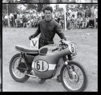  ??  ?? ABOVE A young Ken Blake with his Triumph Bonneville in 1966.