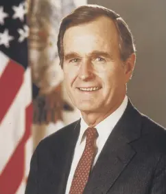  ??  ?? 0 George H.W. Bush led military action in Kuwait and Panama