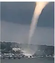  ?? FOTO: DPA ?? Der Tornado am frühen Mittwochab­end in Kiel.