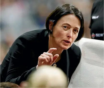  ?? PHOTO: GETTY IMAGES ?? Silver Ferns coach Janine Southby wants to grow depth in the squad during the Quad Series.