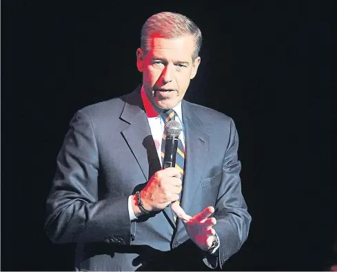  ??  ?? MISREMEMBE­RING: NBC News has assigned a team of investigat­ors to look into Brian Williams’ false claim of taking fire in a helicopter in 2003.