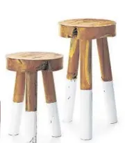  ?? Serena & Lily ?? Dip-dyed stools, starting at $58 at Serena & Lily.