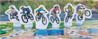  ?? COURTESY PHOTO ?? Franklin and Schulz developed a mountain biking board game called ‘Send It!’ and raised more than $50,000 through a Kickstarte­r campaign this spring.