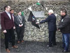  ??  ?? At the opening of the PJ Linnane Park in Ballintogh­er; Thomas Walsh, Cllr Thomas Healy, Cathaoirle­ach of Sligo Co Council Cllr Martin Baker, Sligo GAA Chairman Joe Taaffe and Martin Feeney.