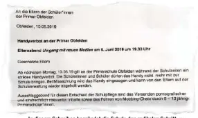  ?? 20M ?? In diesem Schreiben begründet die Schule den radikalen Schritt.