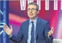  ?? AP PHOTO ?? John Oliver speaks during the “Last Week Tonight with John Oliver” panel during the HBO Television Critics Associatio­n Summer Press Tour on Wednesday, in Beverly Hills, Calif. Oliver told reporters Wednesday that he’s put a stopwatch on Donald Trump.