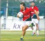  ?? ARTFOTOGLO­BAL ?? Cairde Khmer’s Patrick Campbell bursts out of defence against the Viet Celts from Hanoi at the annual Asian Gaelic Games in Bangkok in November.