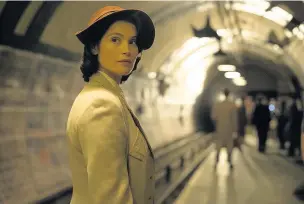  ??  ?? Catrin Cole (Gemma Arterton) exhibits Blitz spirit