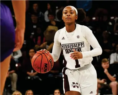  ??  ?? Mississipp­i State point guard Myah Taylor was one of the best in the Southeaste­rn Conference at protecting the basketball on offense last season as the third-year sophomore had 151 assists to just 54 turnovers. (Photo by Jason Cleveland, SDN file)
