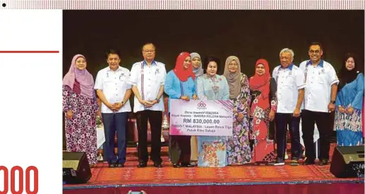  ?? PIC BY ZULFADHLI ZULKIFLI ?? Prime Minister Datuk Seri Najib Razak’s wife, Datin Seri Rosmah Mansor, at the launch of the 2018 Wadira Convention in Kuala Lumpur yesterday. With her are Rural and Regional Developmen­t Minister Datuk Seri Ismail Sabri Yaakob (third from left) and...