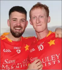  ??  ?? Starlights duo Richie Farrell and Alan Tobin celebrate.