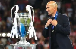  ??  ?? Zinedine Zidane has won the Champions League four times at Real Madrid — three times as manager and once as a player. Picture by BBC.