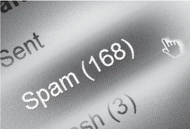  ?? FOTOLIA ?? Few people will see much difference in their email inboxes after the anti-spam legislatio­n passes — at least for a while.