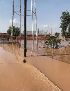  ?? Texas Department of Criminal Justice ?? Flooding from Hurricane Harvey on Texas prison lands wreaked havoc on crops in Brazoria and Walker counties.