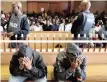 ?? OUPA MOKOENA / African News Agency ?? ACCUSED murderers Constable John Slender and Captain Joseph Rapoo appeared in the Soshanguve Magistrate’s Court for allegedly shooting a TUT student.
