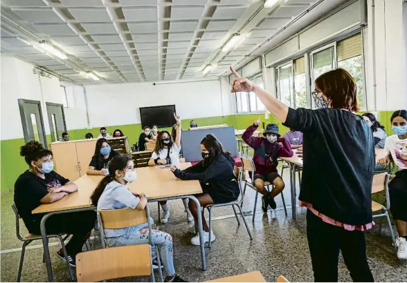  ?? MONTSE GIRALT ?? Una aula de l’institut Jaume Cabré, a Terrassa, el curs passat