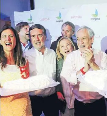  ??  ?? ► Sebastián Piñera, el martes, durante el aniversari­o de Evópoli.