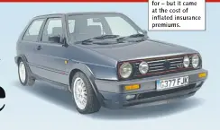  ??  ?? 16 valves gave the MkII the performanc­e hit hot hatch fans were looking for – but it came at the cost of inflflated insurance premiums.