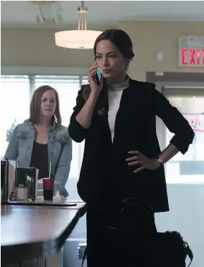  ?? CBC ?? Vancouver’s Kristin Kreuk plays a tough, big city lawyer who returns to her small town to face a medical mystery in the CBC series Burden of Truth.