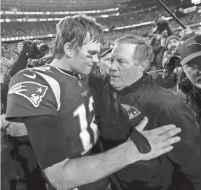  ?? DAVID J. PHILLIP/AP ?? The Tom Brady-Bill Belichick showdown should be one of the best grudge matches of the season.