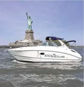  ?? Nycbysea.com via New York Times ?? The app GetMyBoat helps find the best marine vessel for your next adventure. Users filter for their ride by location and price.