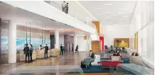  ?? For the Calgary Herald ?? A rendering shows the lobby of the new four-star Delta hotel.