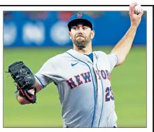  ?? AP ?? LEFT HIS MARK: David Peterson, who allowed two runs while striking out eight and walking none in seven innings, delivers a pitch during the second inning.