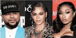  ?? AP 2016, FROM LEFT, 2019, 2019 ?? The-Dream, left, contribute­s on Megan Thee Stallion’s, right,“Savage” remix with Beyoncé.