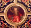  ??  ?? Capolavoro A sinistra la «Veronica» del Pontormo, sulla lunetta sopra la porta d’ingresso della Cappella dei Papi, nel complesso di Santa Maria Novella