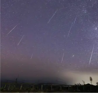  ??  ?? ▲ Keeping watch: UKMON can now pick up multiple detections of a single meteor