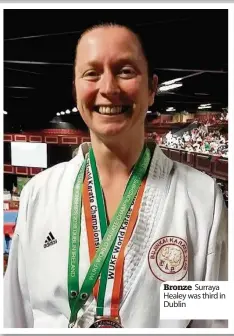  ??  ?? Bronze Surraya Healey was third in Dublin