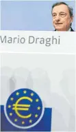  ?? FOTO: DPA ?? Mario Draghi, Präsident der Europäisch­en Zentralban­k. Eine Zinswende gibt es frühestens im Herbst 2019.