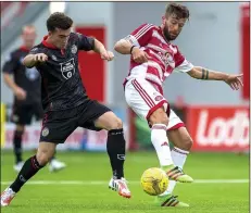  ??  ?? GOOD INFLUENCE: Donati (right) aims to help Accies youngsters