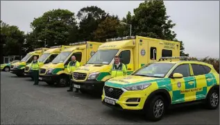  ??  ?? Wexford Ambulance Station with Olivia Harte, Tim Larkin and David Rea.