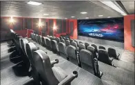  ??  ?? The 45-seat, state-of-the-art movie theater inside the estate.