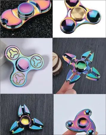  ?? PICTURE: PINTEREST ?? ALL THE RAGE: Fidget spinners are available in a range of designs, from toys to hi-tech devices.