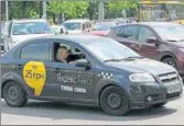  ?? REUTERS/FILE ?? A yandex taxi is seen in central Kiev, Ukraine