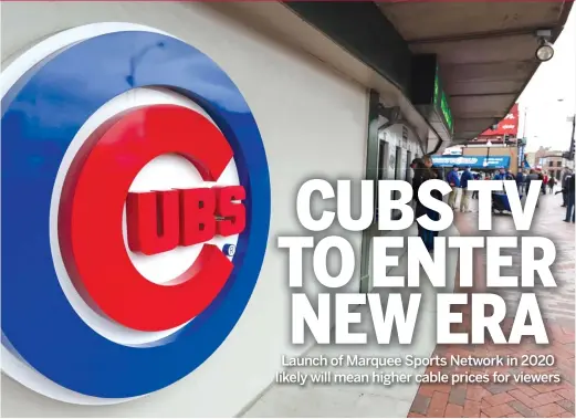  ?? AP ?? The Cubs and Sinclair Broadcast Group announced Wednesday they will launch a regional sports network in 2020 that will be the team’s exclusive TV home.