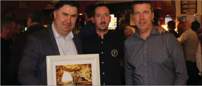  ??  ?? Paul Collins, Patrick Ward (Owner of The Foxes Den), Seamus Hannon (Eastern Harps)