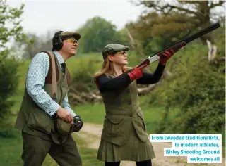  ??  ?? From tweeded traditiona­lists, to modern athletes, Bisley Shooting Ground welcomes all