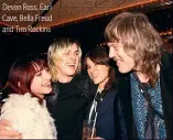  ?? ?? Devon Ross, Earl Cave, Bella Freud and Tim Rockins