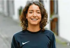  ?? Foto: Bernhard Weizenegge­r ?? Larissa Böck ist neue Stammschüt­zin im Bayernliga-Team von Edelweiß Waldkirch.