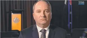 ??  ?? WOE IS ME: Barnaby Joyce appears on 7.30 on the ABC.