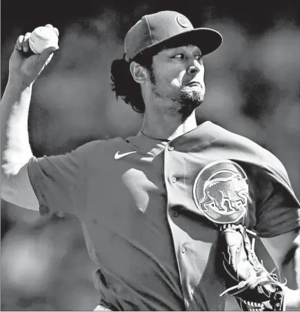  ?? GREGORY BULL/AP ?? Yu Darvish delivers a pitch against the Brewers during a spring training game Saturday in Mesa, Ariz. Darvish said he threw six pitches in the game.