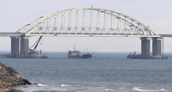  ??  ?? The Kerch strait is the only passage between the Black Sea and the Sea of Azov, connecting Crimea and Russia.