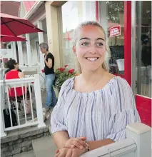  ?? PETER MCCABE ?? Jasmine Vega at her family’s Spanish restaurant in St-Anne-de-Bellevue. Vega had just returned from Barcelona after spending the summer visiting family when she heard about the terror attack last week that took place on Las Ramblas, near where her...