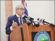  ?? ?? In a file photo, Ohio Gov. Mike Dewine is shown speaking at an event.